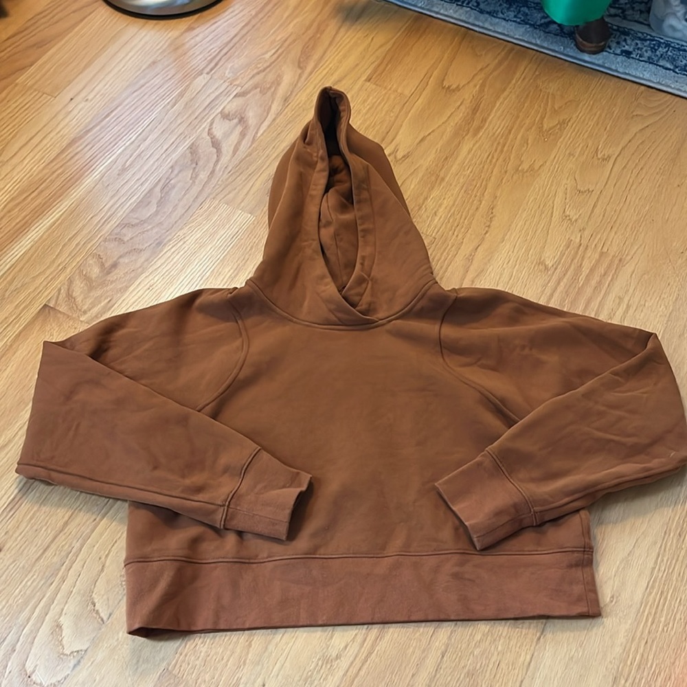 lululemon athletica Brown Cropped Hoodie